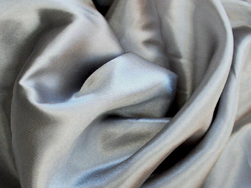 Pewter Gray Silky Plain Japan Satin Fabric Dark color unclassified dresses