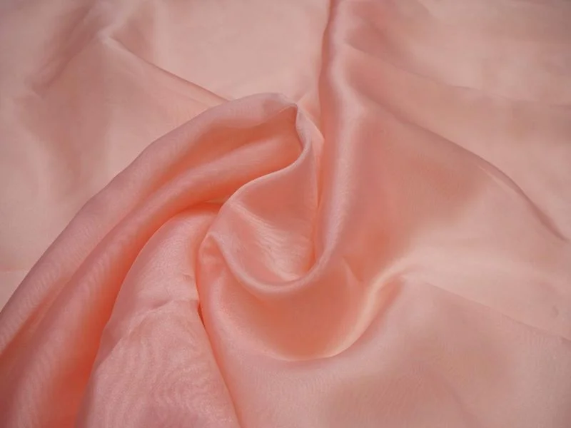 Pink Plain Viscose Organza Fabric One-shoulder unclassified dresses