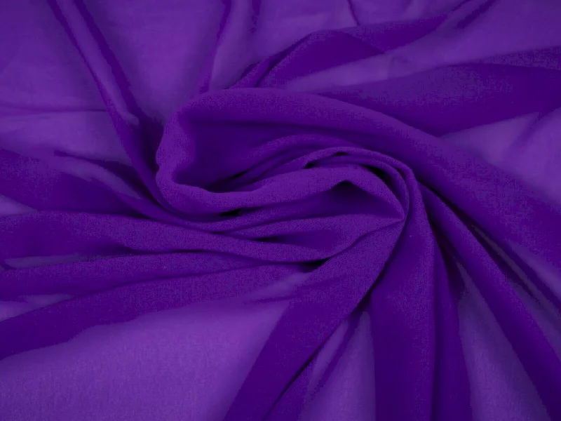 Purple Plain Chinon Chiffon Fabric Elegant evening unclassified dresses