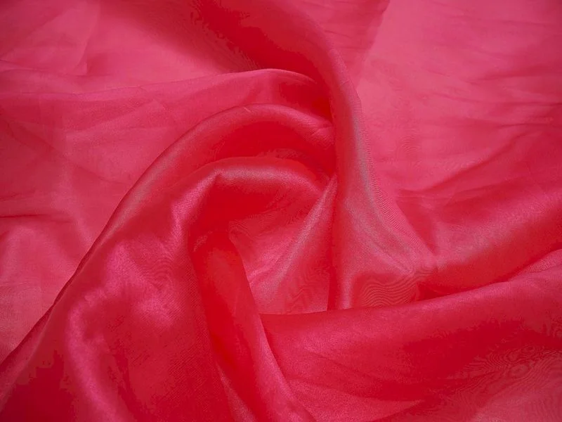 Rani Pink Plain Viscose Organza Fabric Comfortable unclassified dresses