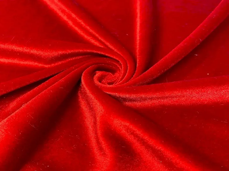 Red Plain Micro Viscose Velvet Fabric Luxury unclassified dresses