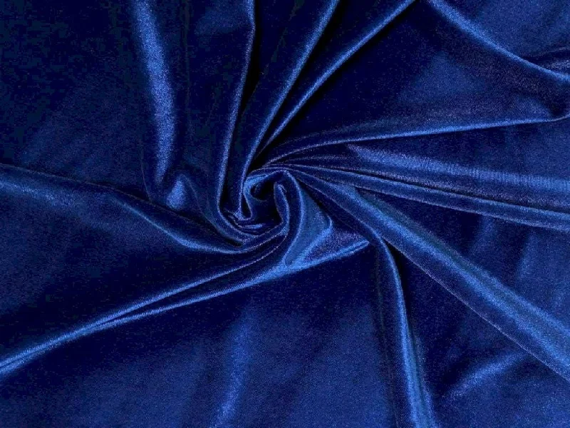 Royal Blue Plain Viscose Micro Velvet Fabric Bright color unclassified dresses