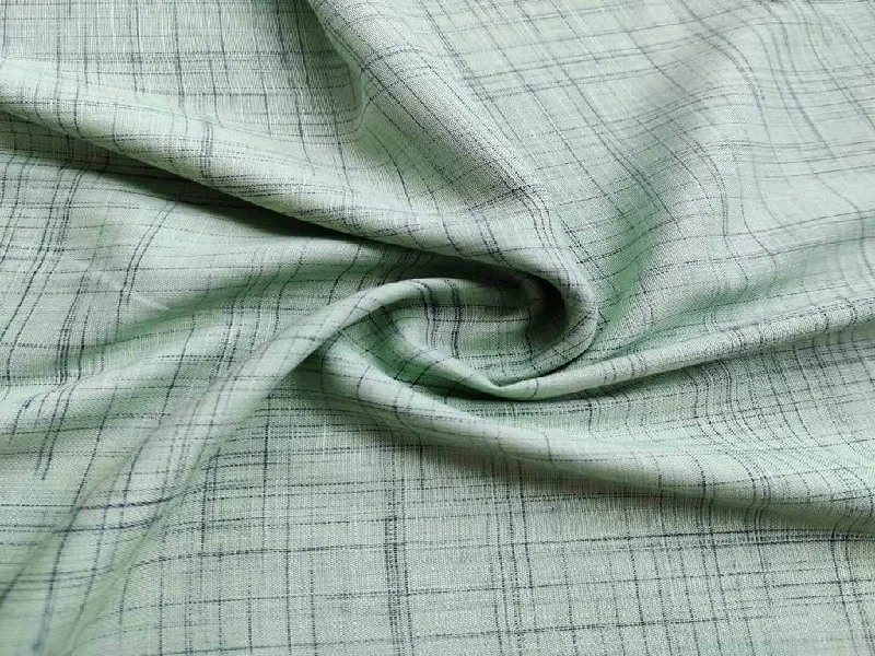 Light Green Checks Rayon Fabric Unique unclassified dresses