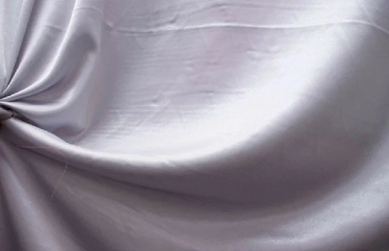 Silver Plain Crepe Satin Fabric Y2K unclassified dresses