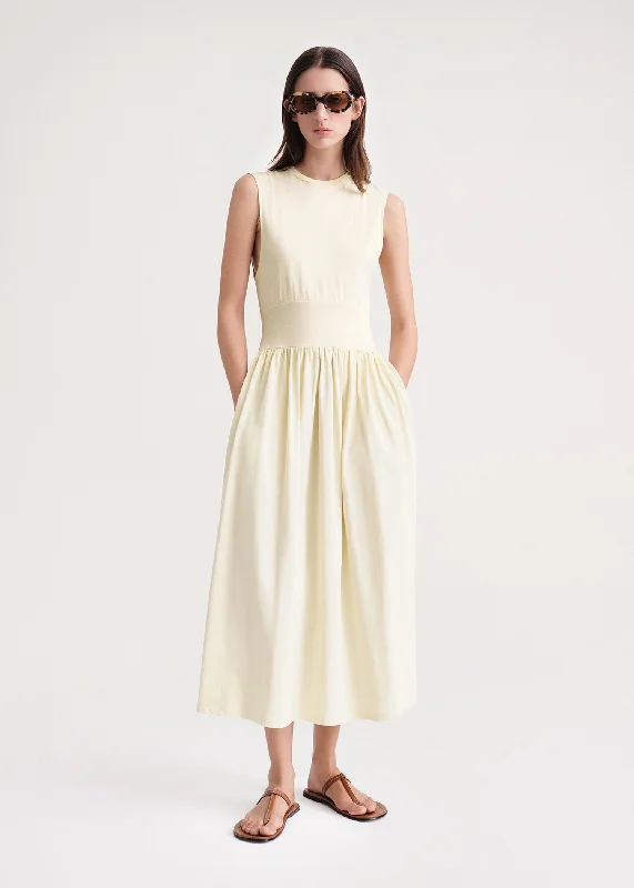 Sleeveless cotton tee dress vanilla Satin unclassified dresses