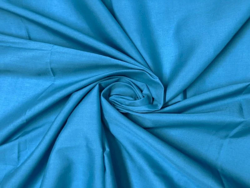 Turquoise Plain Pure Cotton Poplin Fabric Best-selling unclassified dresses