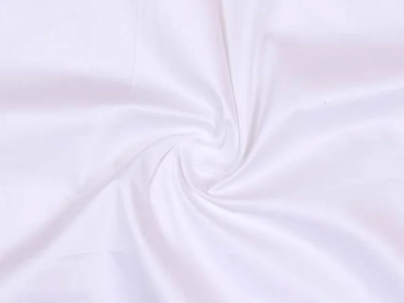 White Pure Dyeable Cotton Silk Blend Fabric- 80 grams Striped unclassified dresses