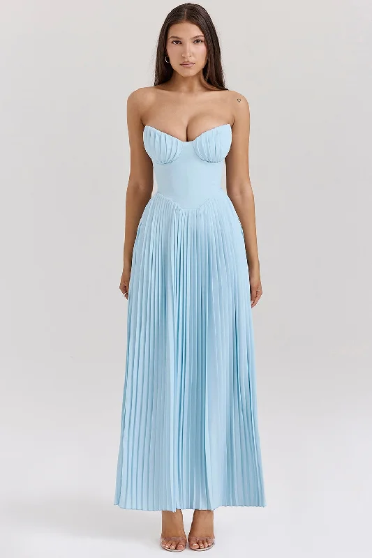 Alyia Elegant Ocean Blue Maxi Dress Bodycon Dress Style