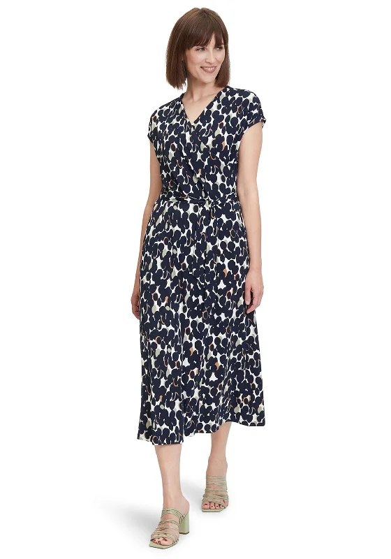 Betty Barclay Wrap Print Midi Dress, Multi Vintage Printed Skirt