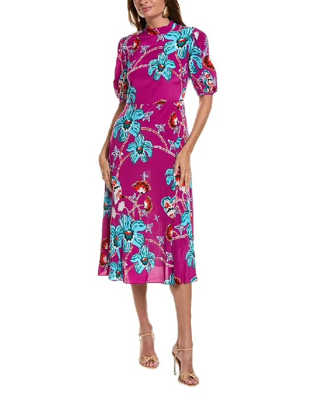 Diane von Furstenberg Nella Midi Dress Bright Midi Skirt