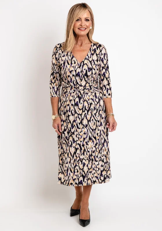 Gerry Weber Abstract Print A-Line Midi Dress, Multi Cozy Midi Skirt