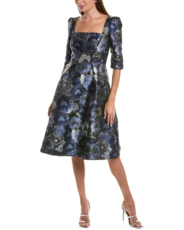 Kay Unger Piper Midi Dress Printed Floral Midi