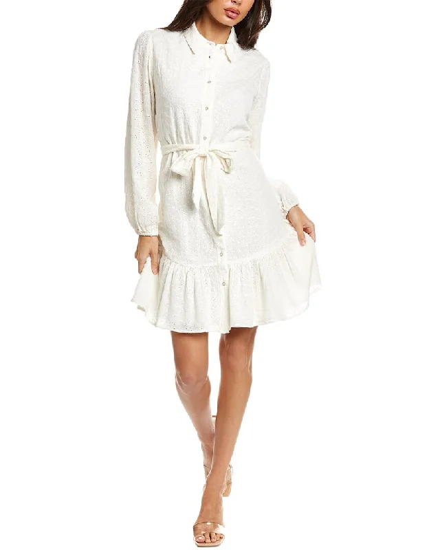 BCBGeneration Eyelet Shirtdress Casual Dress Shirt